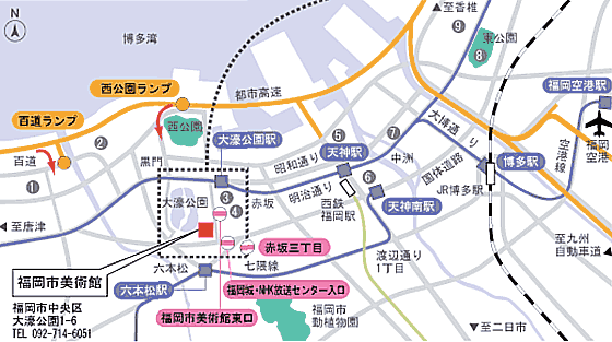福岡市美術館地図