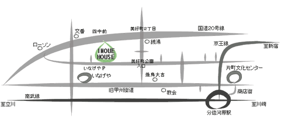 イノウエハウスの地図